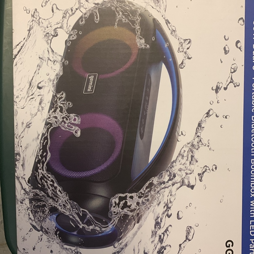 NIB Gemini 50w Portable Bluetooth Boombox